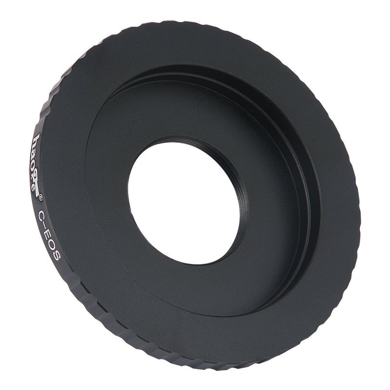 Haoge Manual Lens Mount Adapter for C-Mount CCTV Cine Movie Film Lens to Canon EOS Rebel 80D 70D 60D 50D 550D 500D 5D 5DS 7D EF EF-S Mount Camera - Image 1
